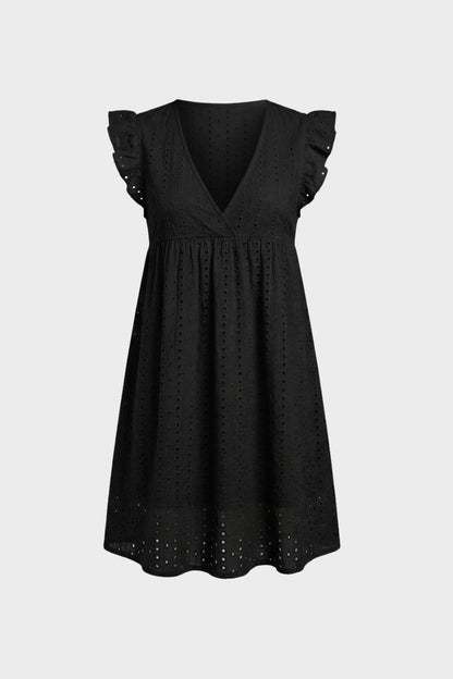 Women's V Neck Cap Sleeve | Mini Dress
