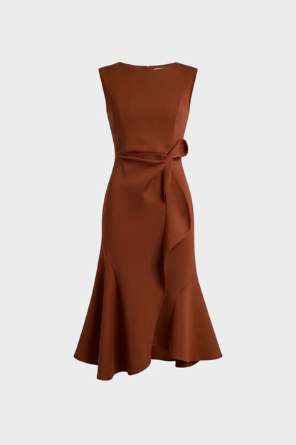 Women's Sleeveless Midi Dress | Draped