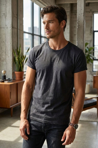 Men's Short Sleeve Crew Neck T-Shirt | Basic Tee