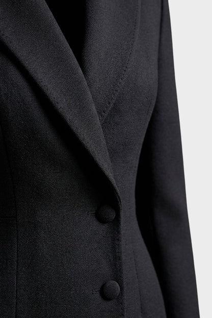 Women's Long Sleeve V Neck Midi Dress | Tailored Fit