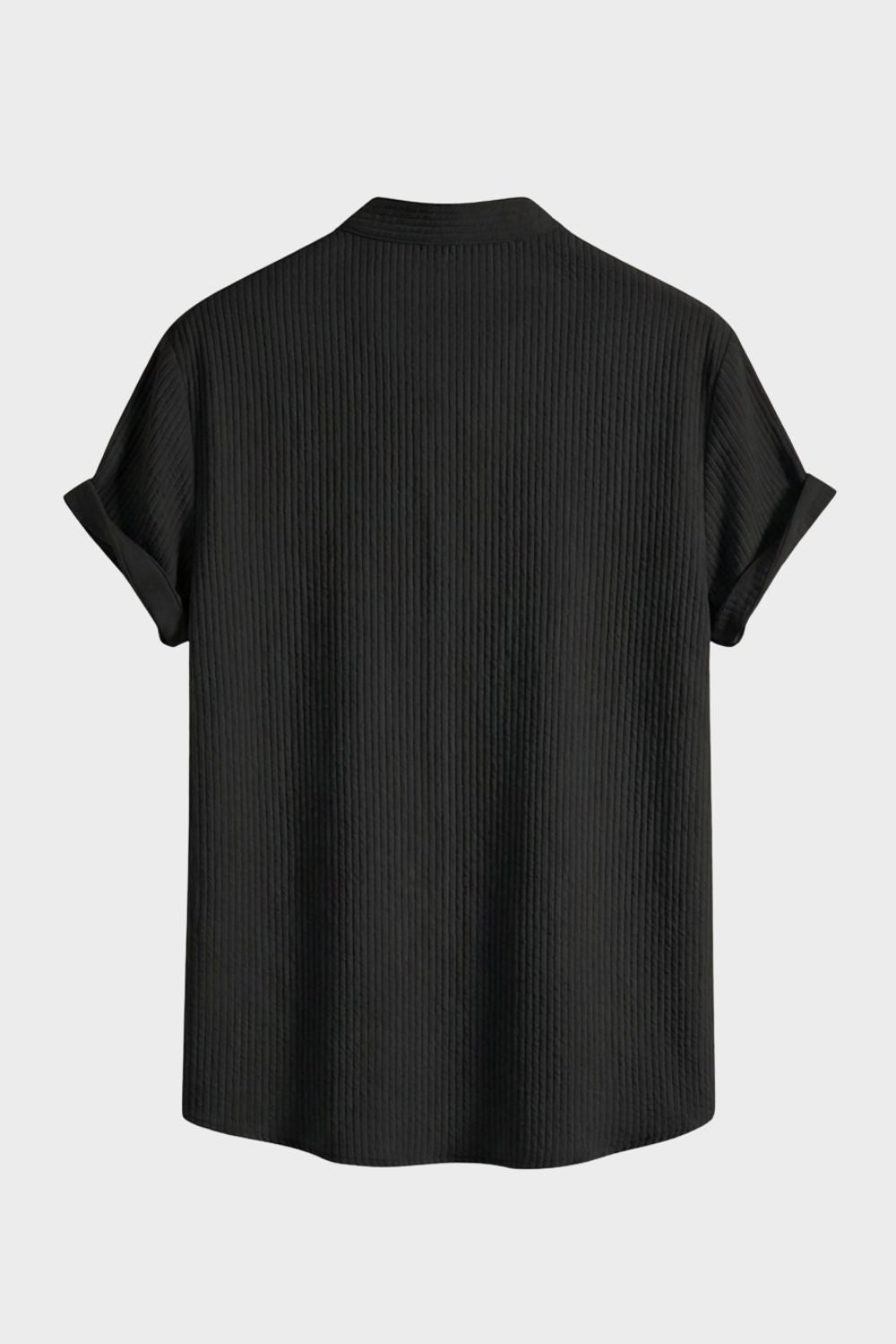 Men's Italian Style Casual Button Front Summer Shirt | Rolled Sleeve