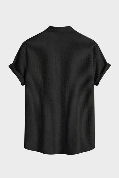 Men's Italian Style Casual Button Front Summer Shirt | Rolled Sleeve