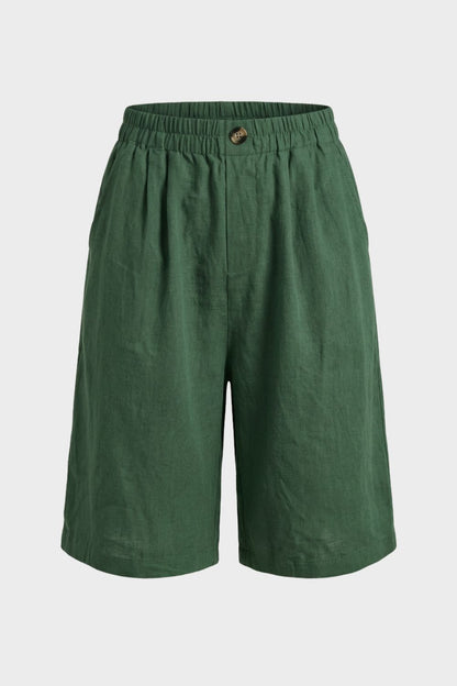 Women's Loose Fit Mid Waist Shorts | Wide Leg