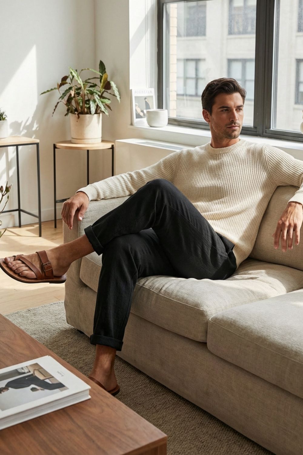 Men's Japan Style Relaxed Fit Casual Pants | Tapered Leg