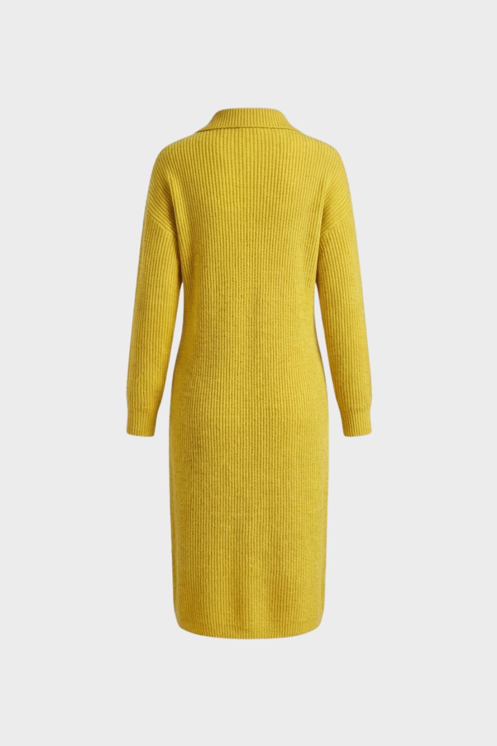 Women's Long Sleeve Collared Midi Dress | Button Front