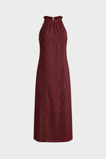 Women's Sleeveless High Neck Dress | Maxi