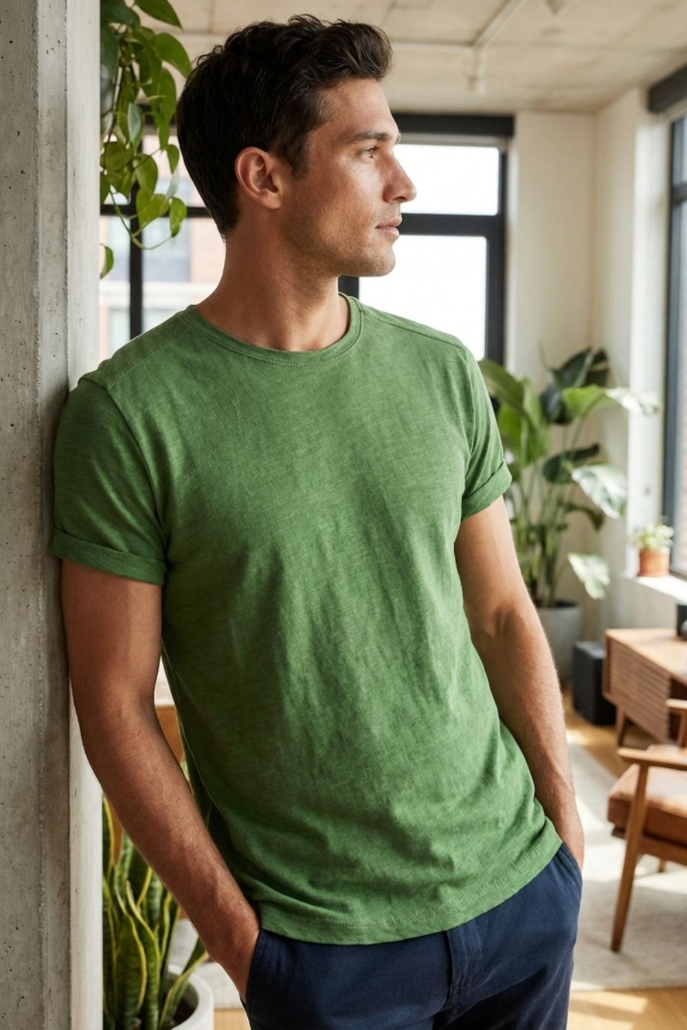 Men's Short Sleeve Crew Neck T-Shirt | Basic Tee