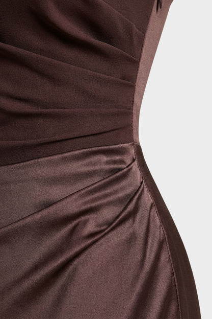 Women's One Shoulder Sleeveless Maxi Dress | Pleated