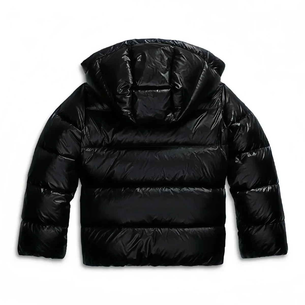 Women's cropped puffer jacket with detachable hood and ribbed cuffs – 8
