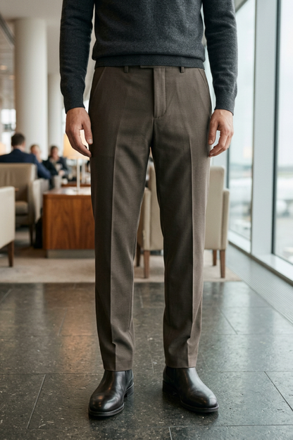 Slim Fit Men's Suit Trousers