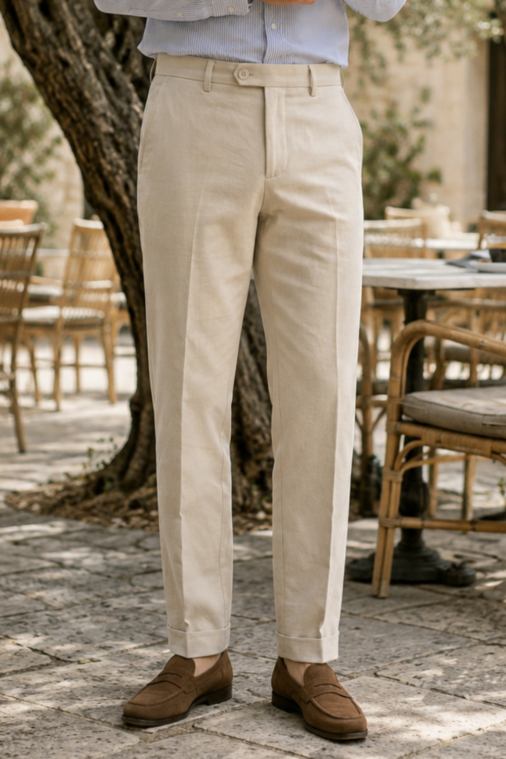 Slim Fit Men's Suit Trousers
