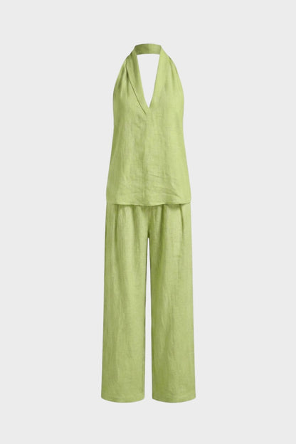 Women's Sleeveless Loose Fit Top and Pants Set | Summer Look