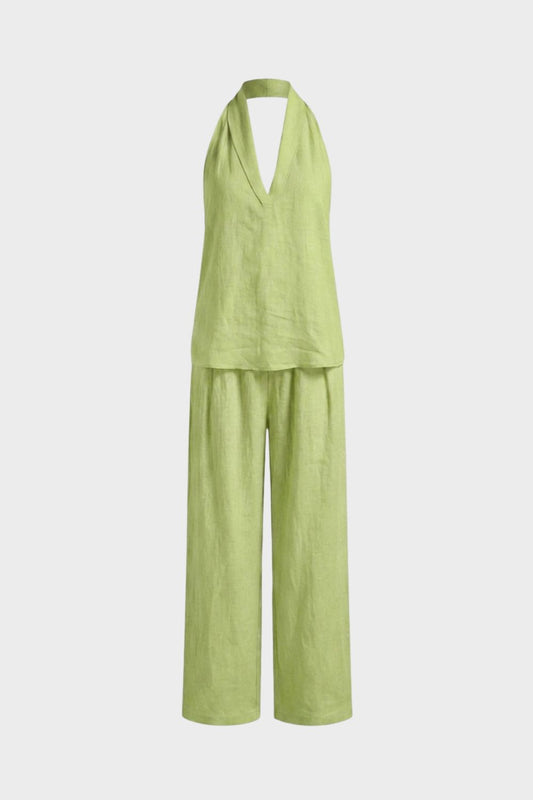 Women's Sleeveless Loose Fit Top and Pants Set | Summer Look