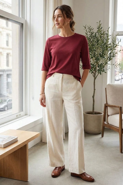 Women's Short Sleeve Round Neck T-Shirt | Casual Style