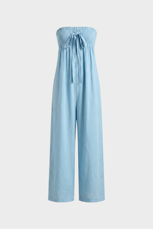 Women's Strapless Wide Leg Jumpsuit | Casual Style