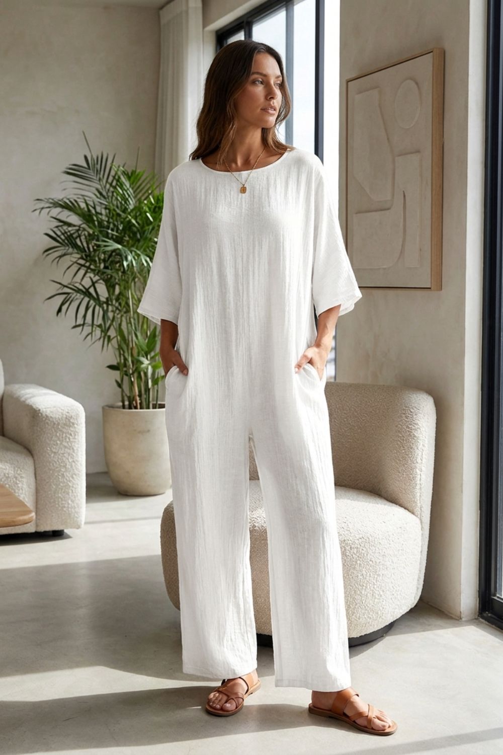 Women's Batwing Sleeve Loose Dress | Maxi
