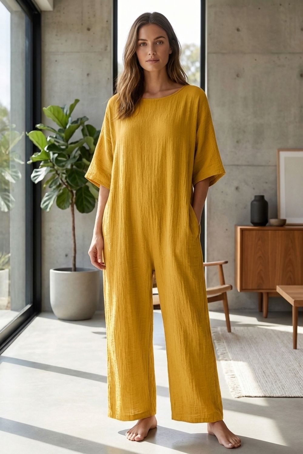 Women's Batwing Sleeve Loose Dress | Maxi
