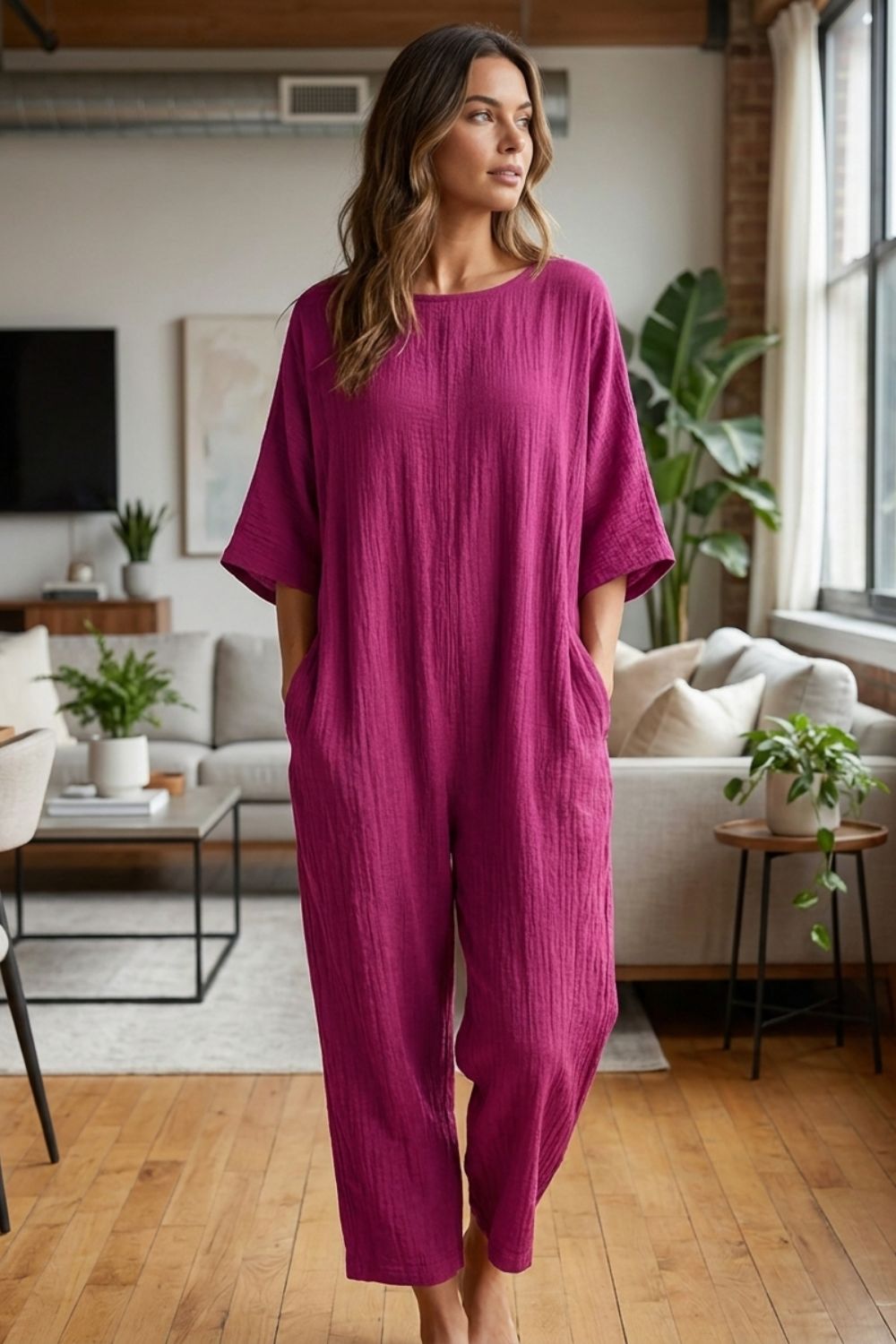 Women's Batwing Sleeve Loose Dress | Maxi