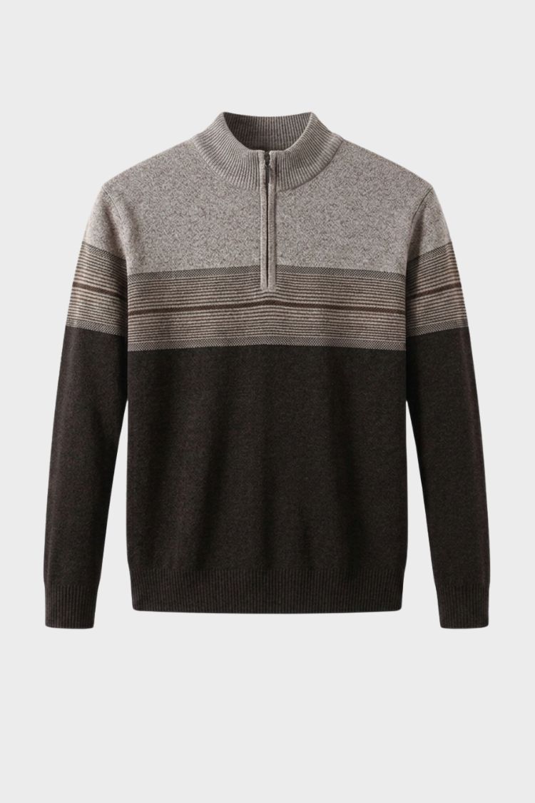 Men's Quarter-Zip Sweater | Striped