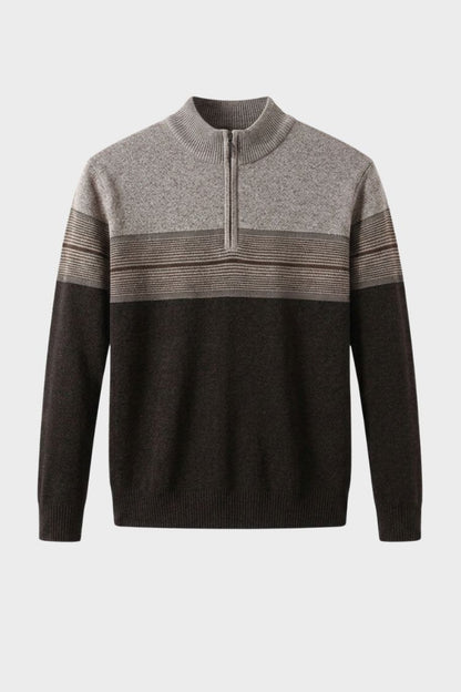 Men's Quarter-Zip Sweater | Striped