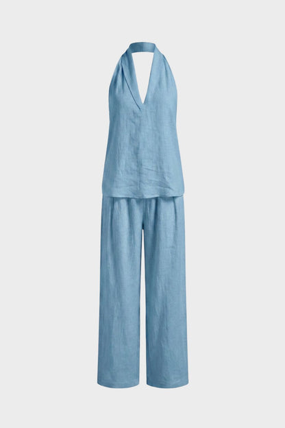 Women's Sleeveless Loose Fit Top and Pants Set | Summer Look