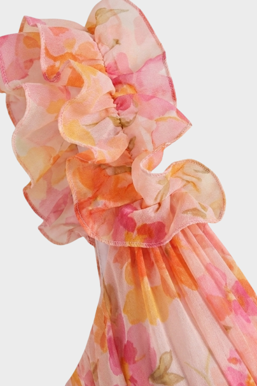 Women's Floral Maxi Dress | Cut-Out