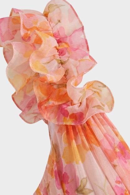 Women's Floral Maxi Dress | Cut-Out