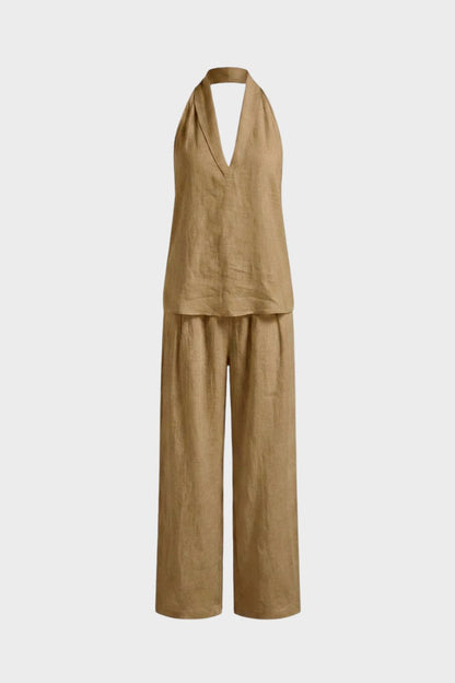 Women's Sleeveless Loose Fit Top and Pants Set | Summer Look