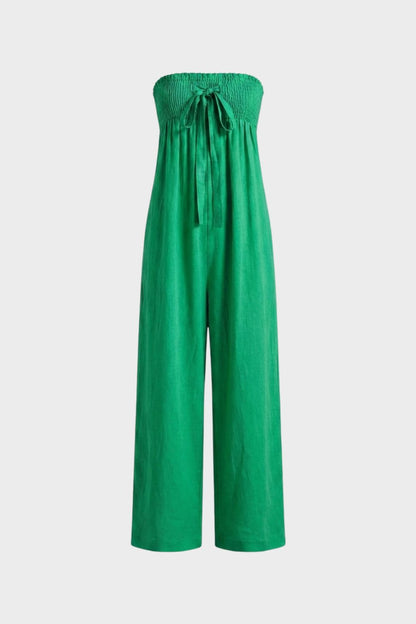 Women's Strapless Wide Leg Jumpsuit | Casual Style