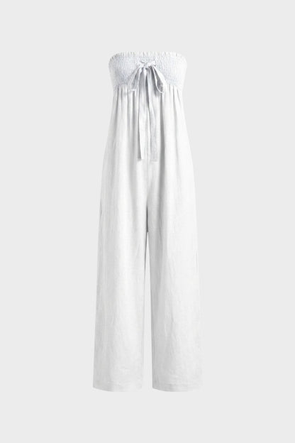 Women's Strapless Wide Leg Jumpsuit | Casual Style
