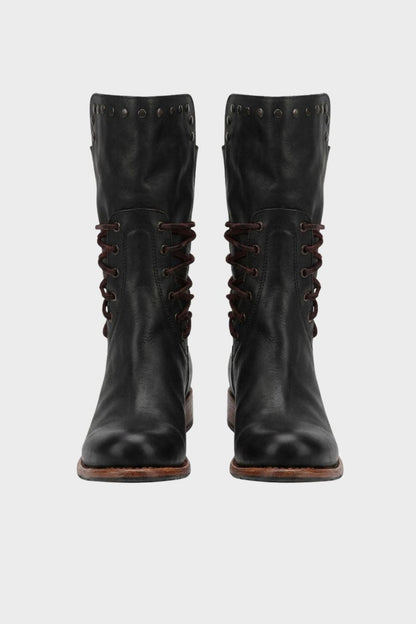 Women's Lace-Up Boots | Studded Cuff