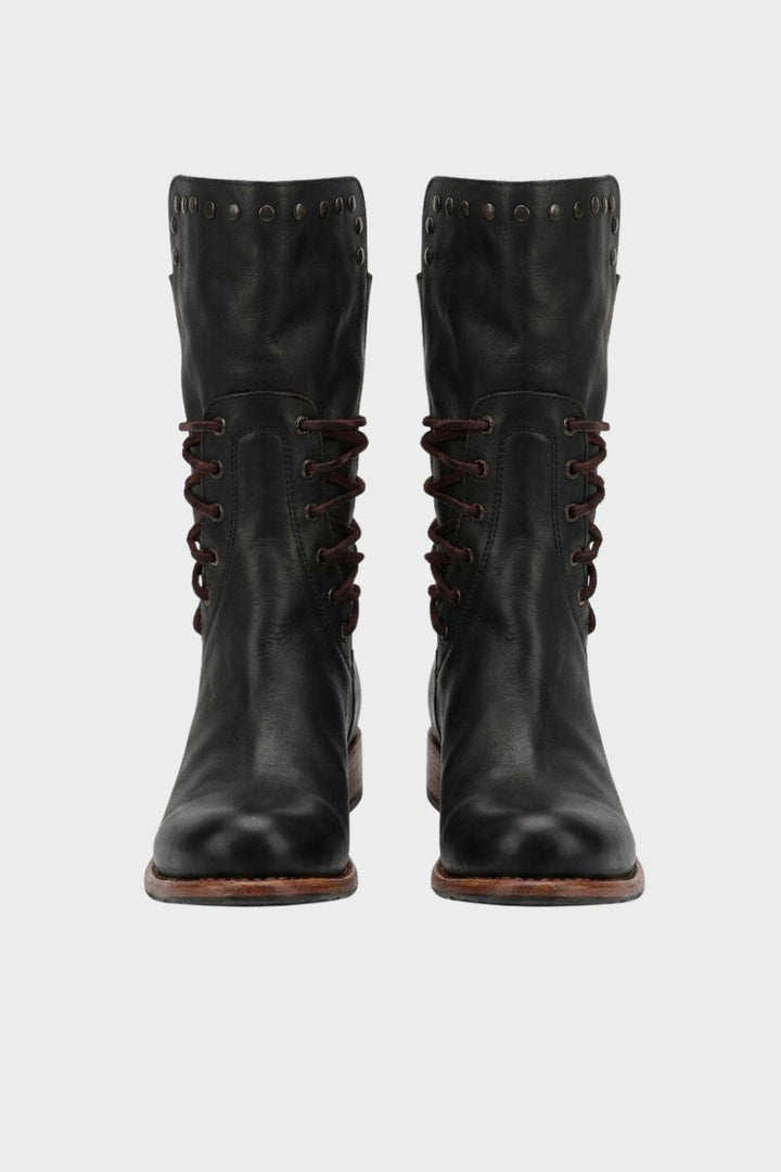 Women's Lace-Up Boots | Studded Cuff