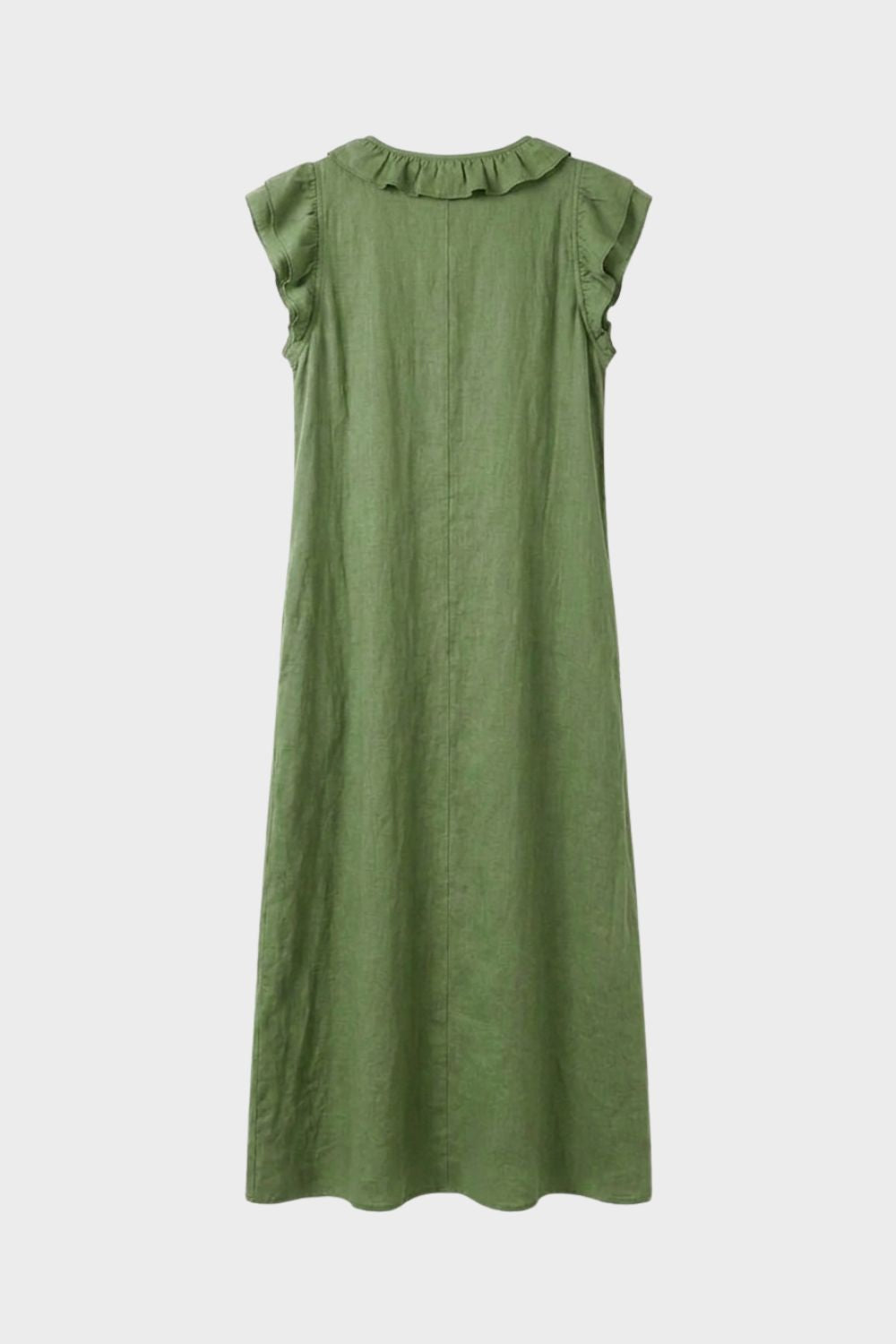 Women's Linen-Look Maxi Dress | Ruffle