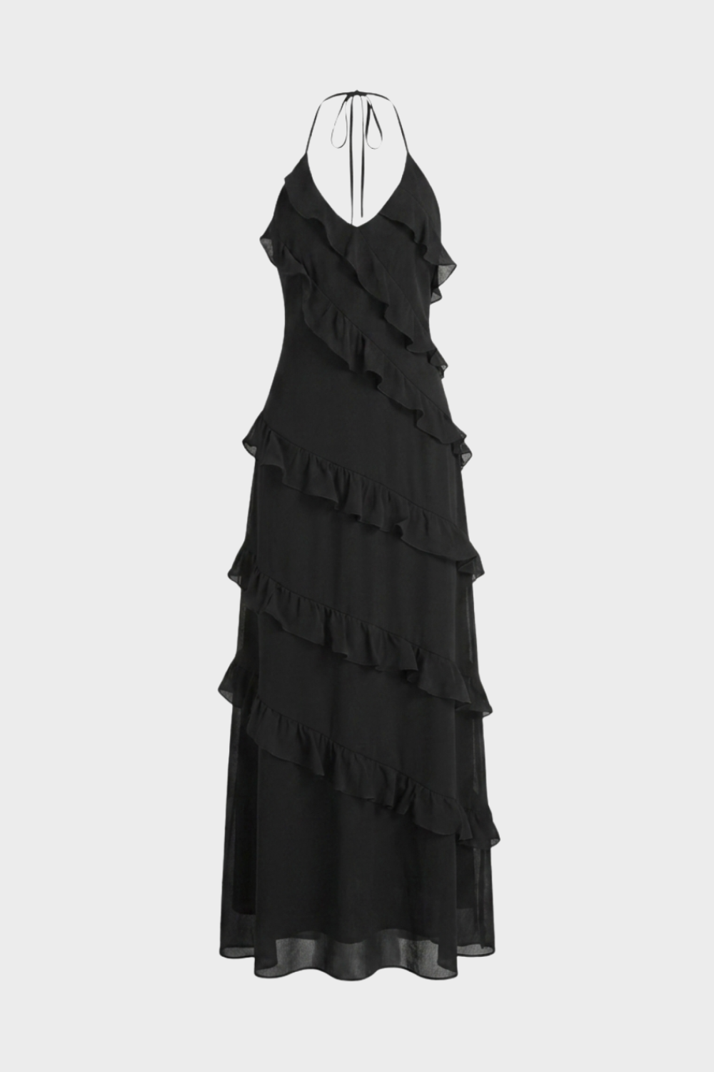 Women's Ruffle Maxi Dress | Halter