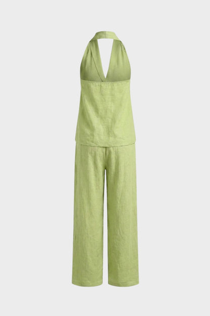 Women's Sleeveless Loose Fit Top and Pants Set | Summer Look