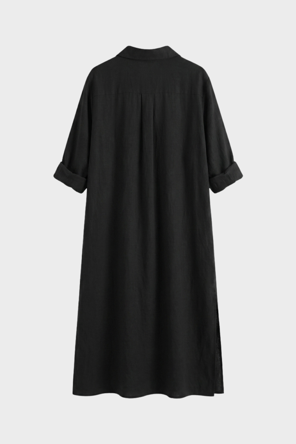 Women's Button Placket Long Shirt Dress
