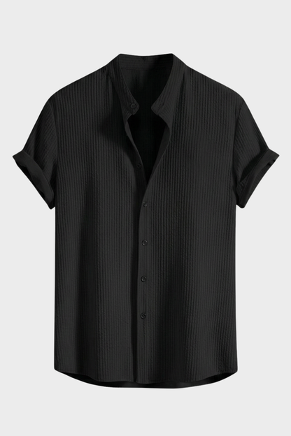 Men's Italian Style Casual Button Front Summer Shirt | Rolled Sleeve