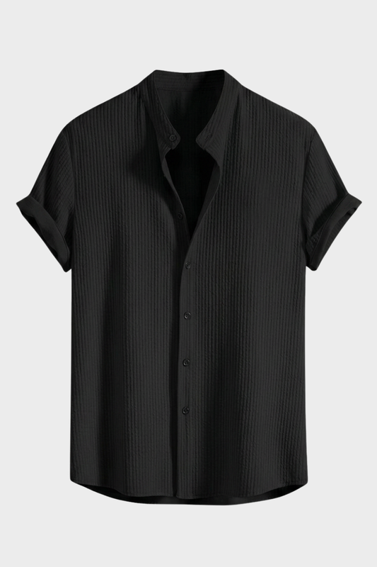Men's Italian Style Casual Button Front Summer Shirt | Rolled Sleeve