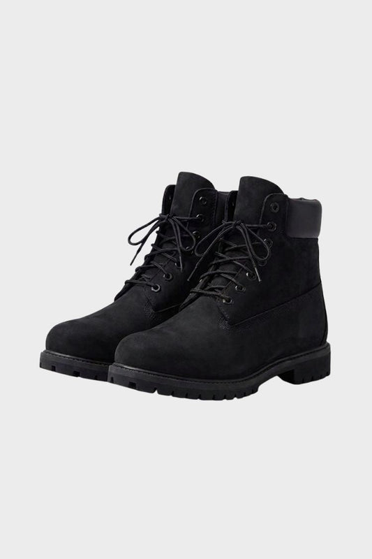 Unisex lace-up ankle boots with padded collar and lugged outsole