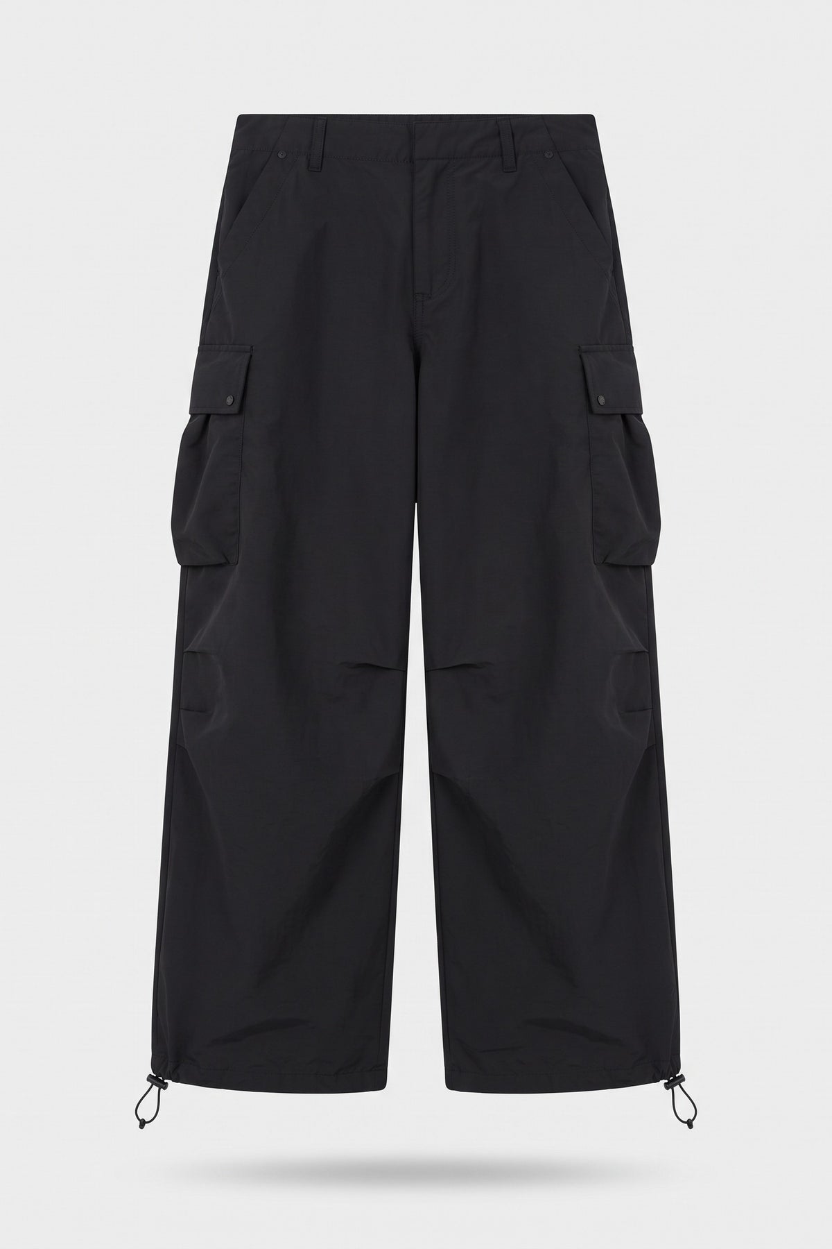 Men's Baggy Cargo Pants | Wide-Leg — Black — packshot
