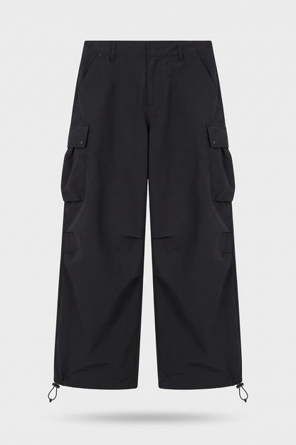 Men's Baggy Cargo Pants | Wide-Leg — Black — packshot