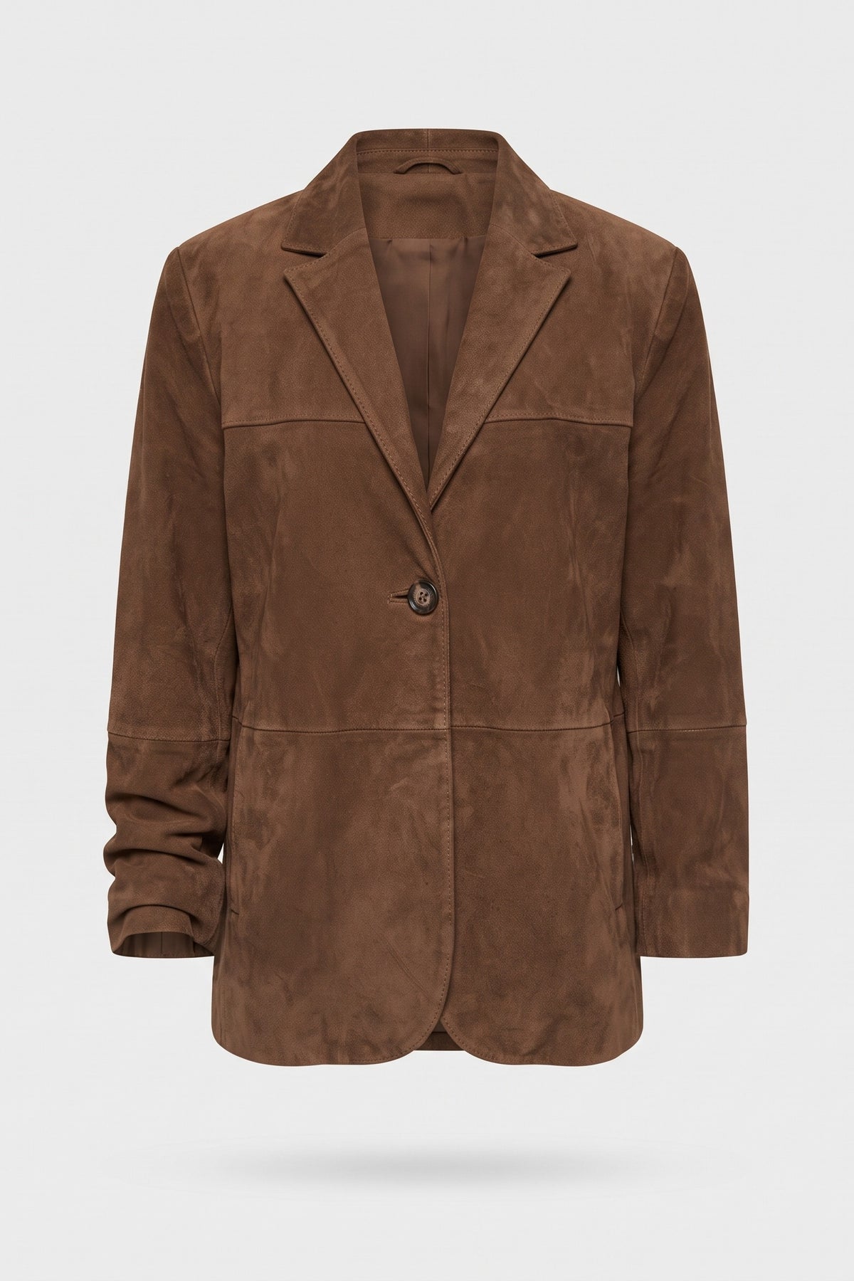 Women's Oversized Blazer Jacket | Notched Lapel — Brown — packshot