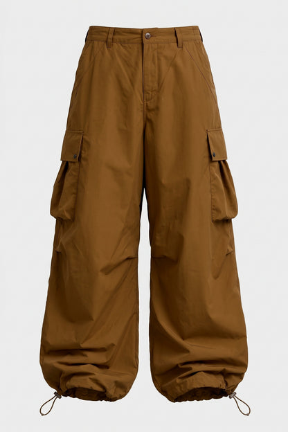 Men's Baggy Cargo Pants | Wide-Leg — Brown — packshot