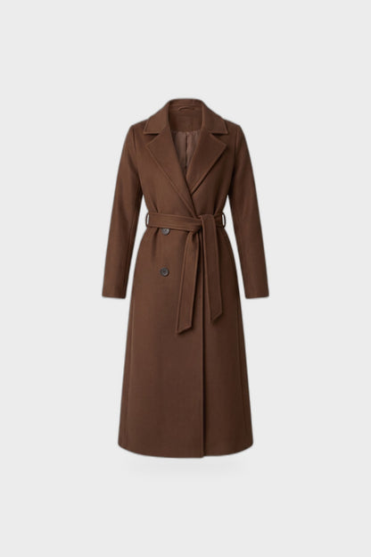 Women's Belted Coat | Double-Breasted — Brown — product view