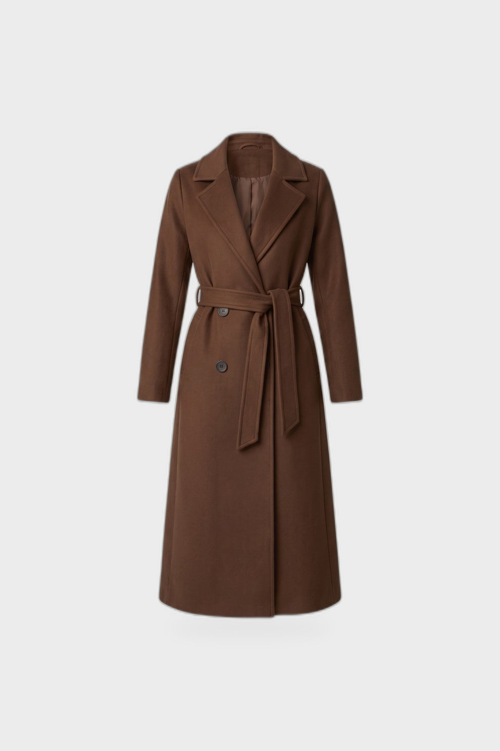 Women's Belted Coat | Double-Breasted — Brown — product view
