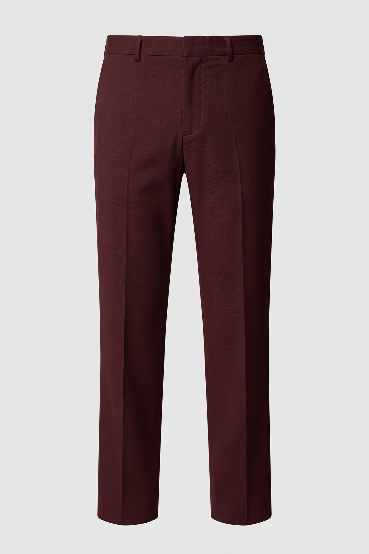 Men's High-Waist Suit Trousers | Wide Leg — Burgundy — packshot