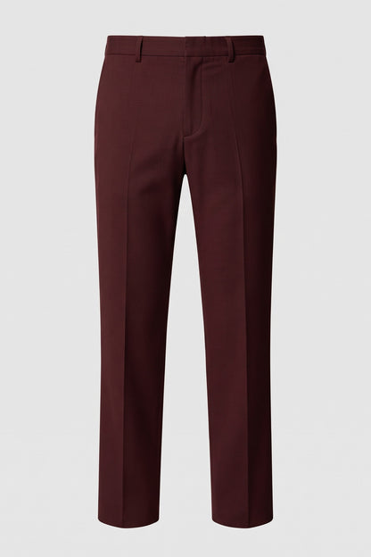 Men's High-Waist Suit Trousers | Wide Leg — Burgundy — packshot
