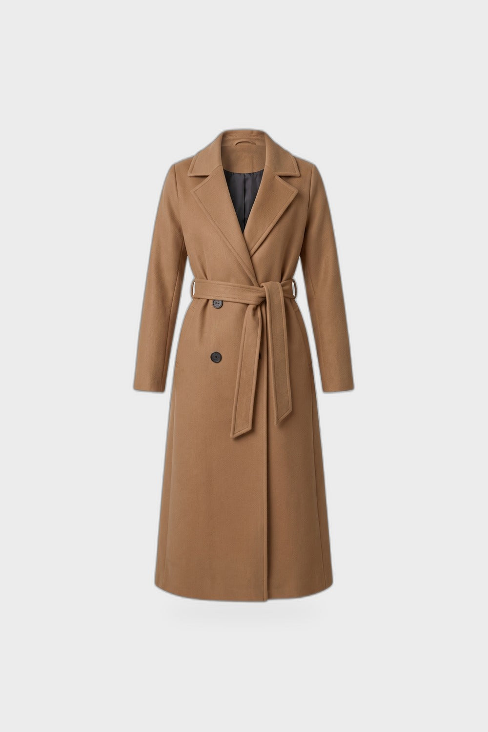 Women's Belted Coat | Double-Breasted — Camel — product view