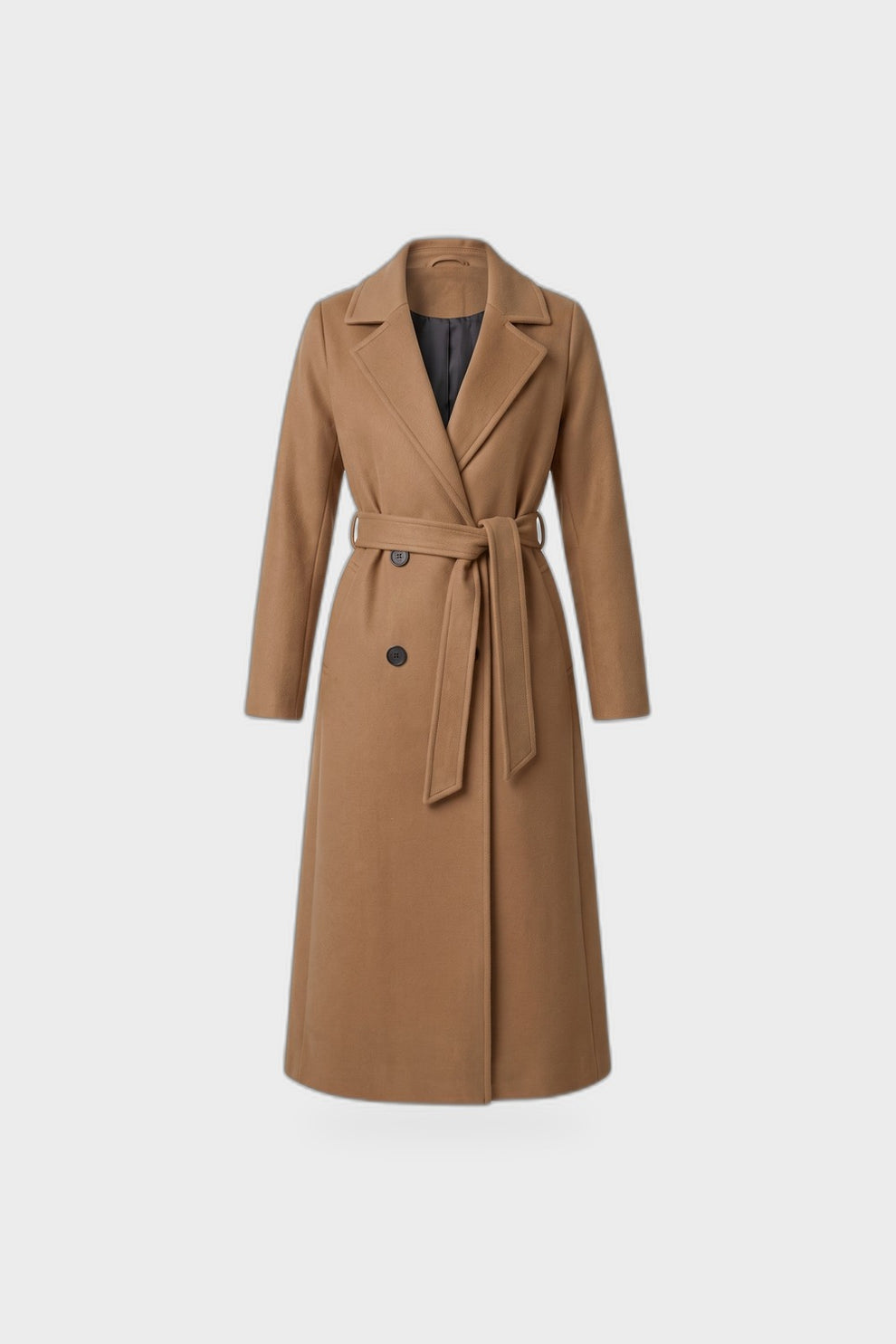 Women's Belted Coat | Double-Breasted — Camel — product view