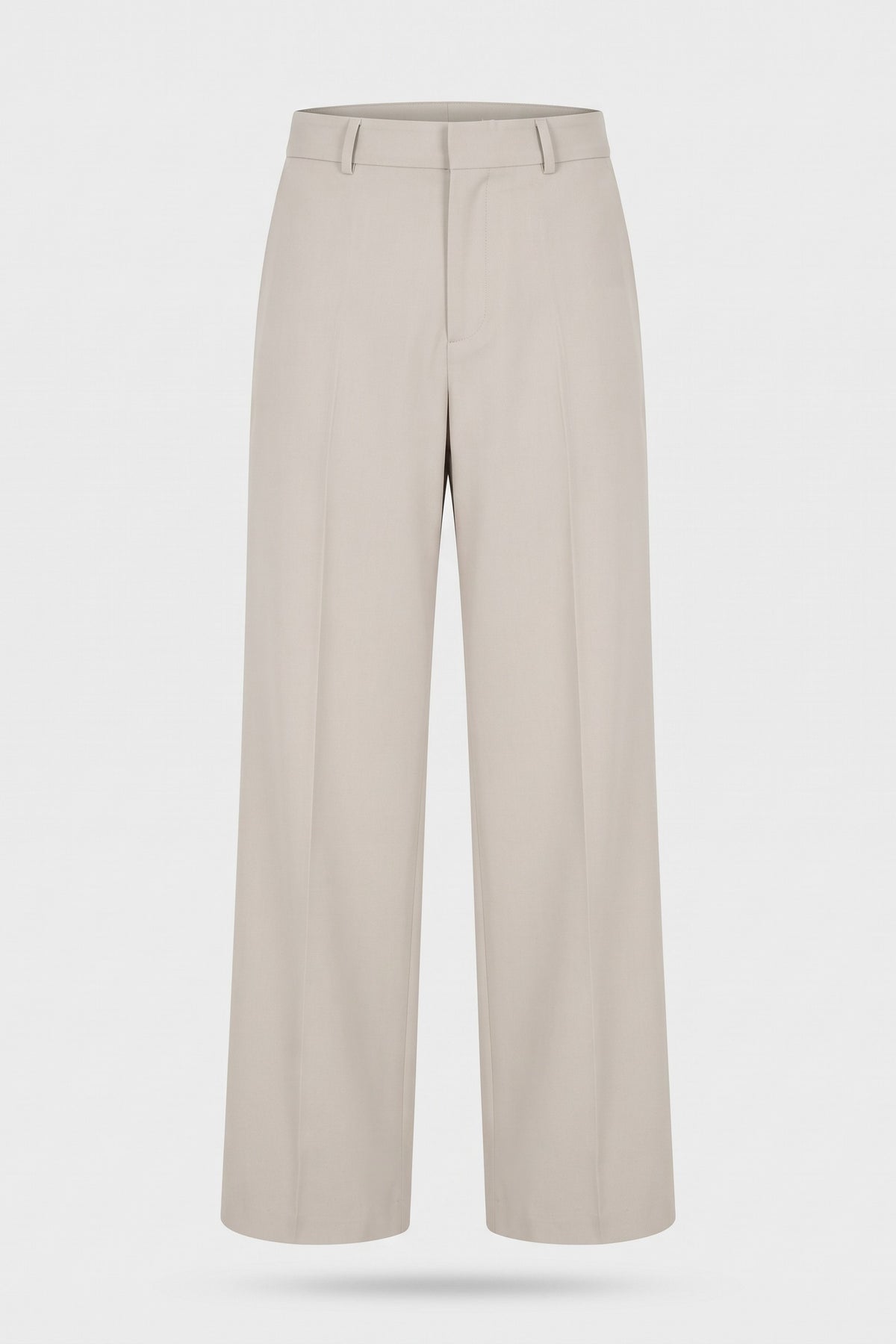 Men's High-Waist Suit Trousers | Wide Leg — Cream — packshot